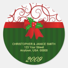 Personalised Christmas Address Labels Stickers