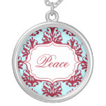 Personalised Christmas Pendant Damask Peace