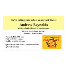 Personalised Corporate Logo yellow and white Business Card Template