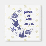 Personalised Crescent City Moon New Orleans Magnet