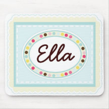 Personalised custom mouse pad turquoise