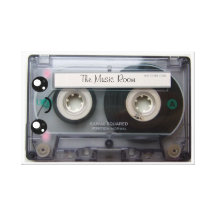Personalised Cute Kawaii Cassette Tape Stretched Canvas Print