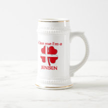 Personalised Danish Kiss Me I'm Jensen Coffee Mugs