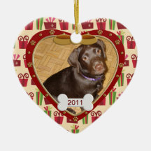Personalised Dog Photo Frame Christmas Tree Ornament