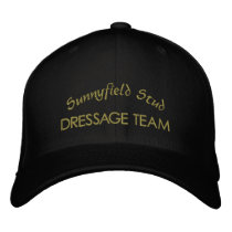 Personalised Dressage Team Embroidered Hat embroidered hats