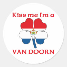 Personalised Dutch Kiss Me I'm Van Doorn Stickers