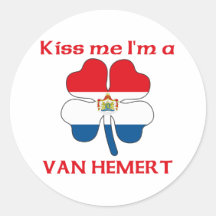 Personalised Dutch Kiss Me I'm Van Hemert Stickers