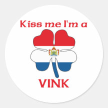 Personalised Dutch Kiss Me I'm Vink Sticker