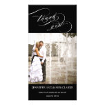 Personalised Elegant Script Wedding Thank You Customized Photo Card