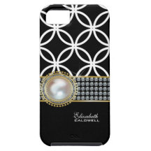 Personalised Eternity Circles iPhone 5 Case -black