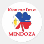 Personalised Filipino Kiss Me I'm Mendoza Stickers