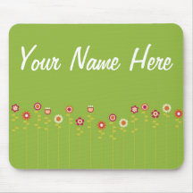 Personalised Floral Mouse Pad