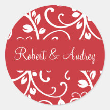 Personalised Floral Vine Envelope Sticker Seal