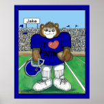Personalised Football Poster - Changeable Colours
