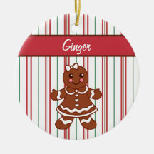 Personalised Gingerbread Girl Ornament