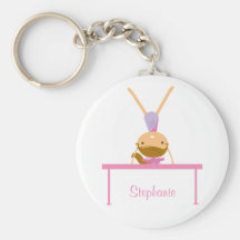 Personalised gymnastics balance beam kids keychain