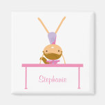 Personalised gymnastics balance beam kids magnet