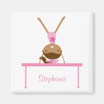 Personalised gymnastics balance beam kids magnet