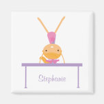 Personalised gymnastics balance beam kids magnet