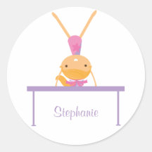 Personalised gymnastics balance beam kids stickers