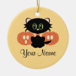 Personalised Halloween Cat Ornament