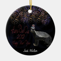 Personalised Honey Badger Holiday Ornament