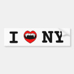 Personalised "I Vampire Bite (Place)" Bumper Stick Bumper Stickers
