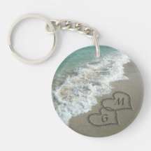 Personalised Initials on the Beach Keychain