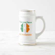 Personalised Irish Kiss Me I'm Mcnamara Coffee Mug