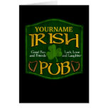Personalised Irish Pub Sign Greeting Cards
