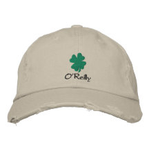 Personalised Irish Shamrock Hat, Baseball Cap