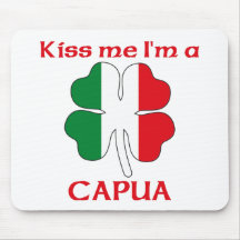 Personalised Italian Kiss Me I'm Capua Mouse Mat