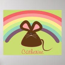 Personalised Kids Mouse Poster