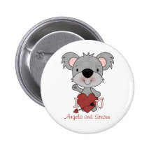 Personalised Koala Love Button