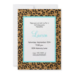 Personalised Leopard 30th Birthday Invitation invitations