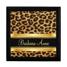 Personalised Leopard Print Jewellery Gift Box