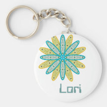 Personalised LORI Kaleidoscope Floral Keychain