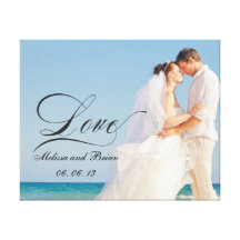 Personalised Love Newlywed Keepsake Gallery Wrapped Canvas