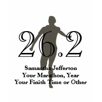 Personalised Marathon Runner 26.2 Keepsake Black