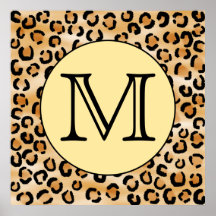 Personalised Monogram Leopard Print Pattern.