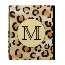Personalised Monogram Leopard Print Pattern. iPad Cases