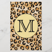 Personalised Monogram Leopard Print Pattern. Flyer Design