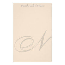 Personalised Monogram N Stationery