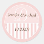 Personalised Monogrammed Wedding Favour Labels Round Stickers