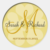 Personalised Monogrammed Wedding Stickers stickers