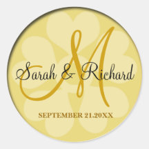 Personalised Monogrammed Wedding Stickers