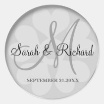 Personalised Monogrammed Wedding Stickers stickers