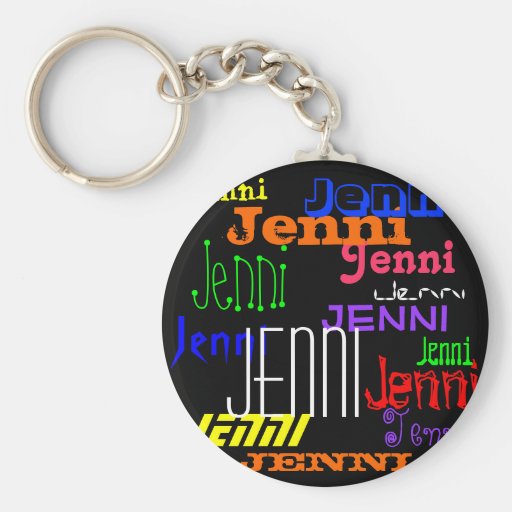 Personalised Name Colourful Collage Keychain