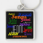 Personalised Name Colourful Collage Keychain