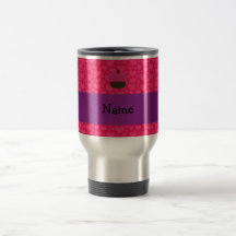 Personalised name cupcake pink hearts mug